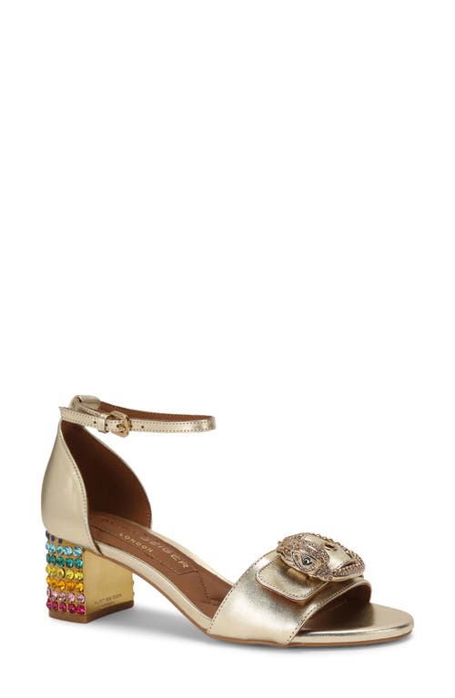 Mayfair Ankle Strap Sandal in Gold