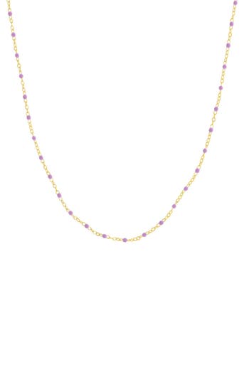 Central Park Enamel Station Chain Necklace In Violet
