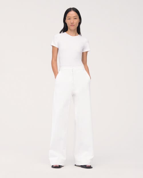 Another Tomorrow Carpenter Denim Pant In Off White