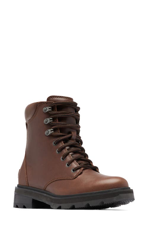 SOREL Lennox Waterproof Lace-Up Boot Tobacco/Black at Nordstrom,