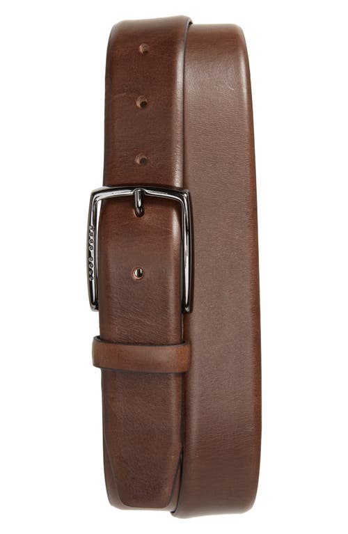 BOSS Celie Leather Belt Dark Brown at Nordstrom,