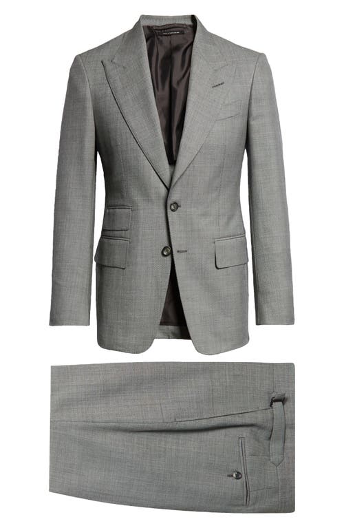 Shop Tom Ford Shelton Sharkskin Suit In Ig710 Dark Grey