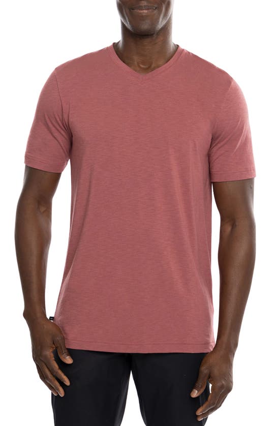 Travismathew Cloud Trim Fit Slubbed T-shirt In Roan Rouge