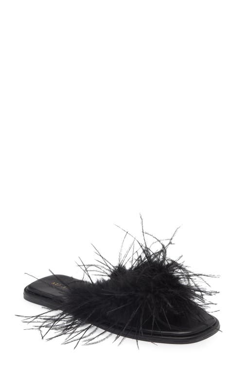 Pammy Feather Sandal in Black