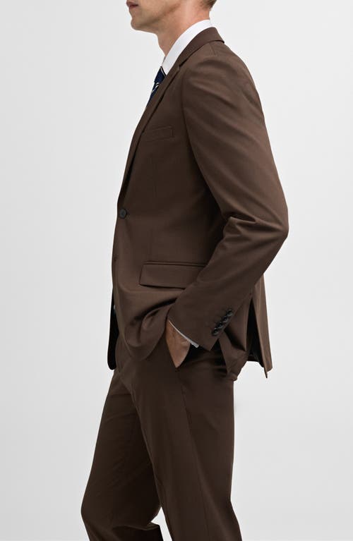 Shop Mango Superslim Fit Stretch Sport Coat In Tobacco Brown