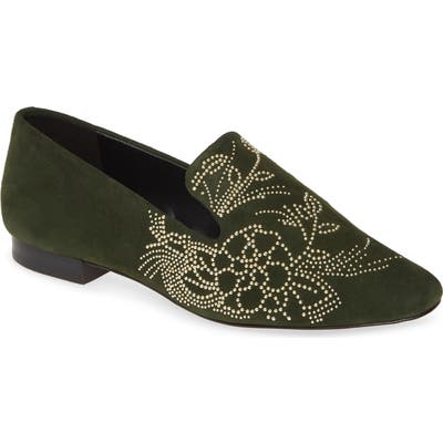 Karl Lagerfeld Paris Nova Floral Studded Loafer, Green