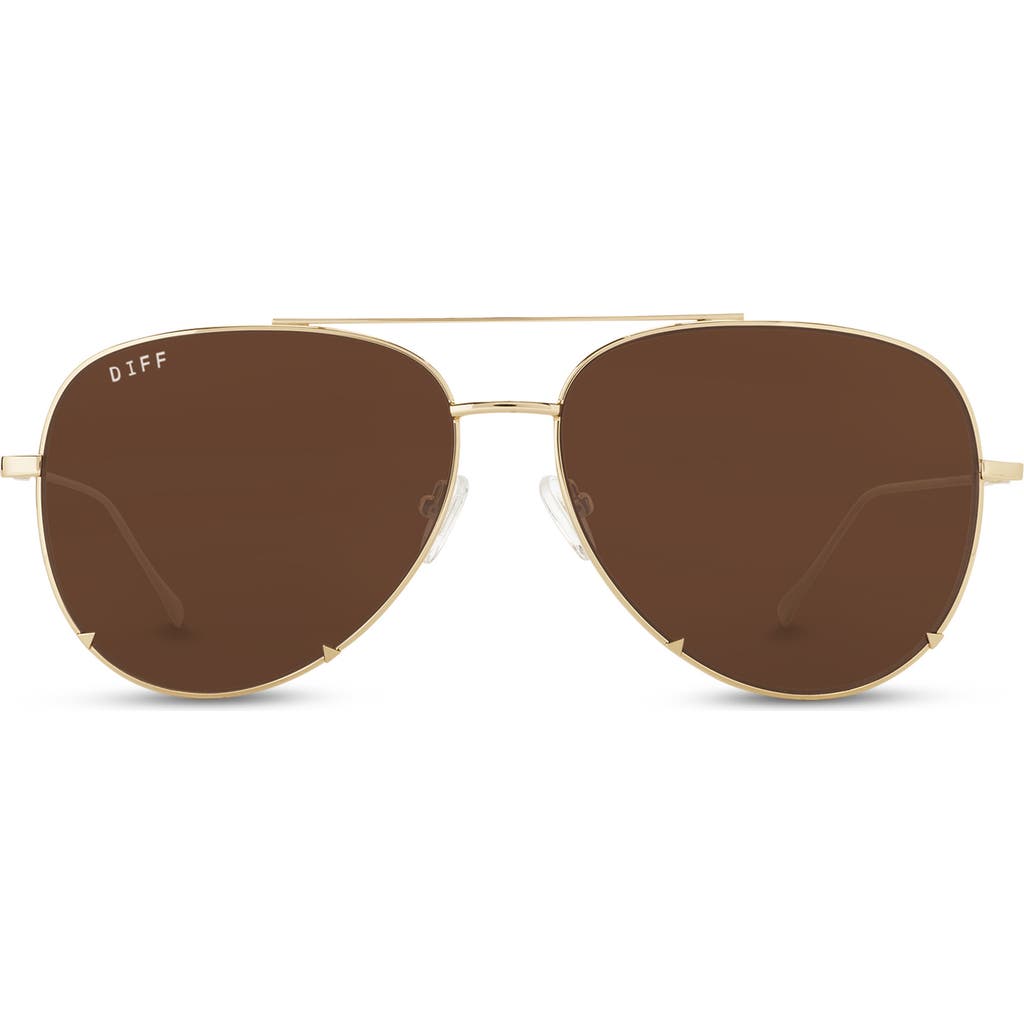 Diff 63mm Scarlett Sunglasses In Gold/brown