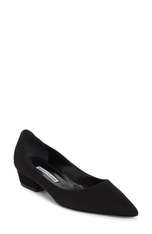 Manolo Blahnik Lista Pointed Toe Pump in Black at Nordstrom, Size 9Us