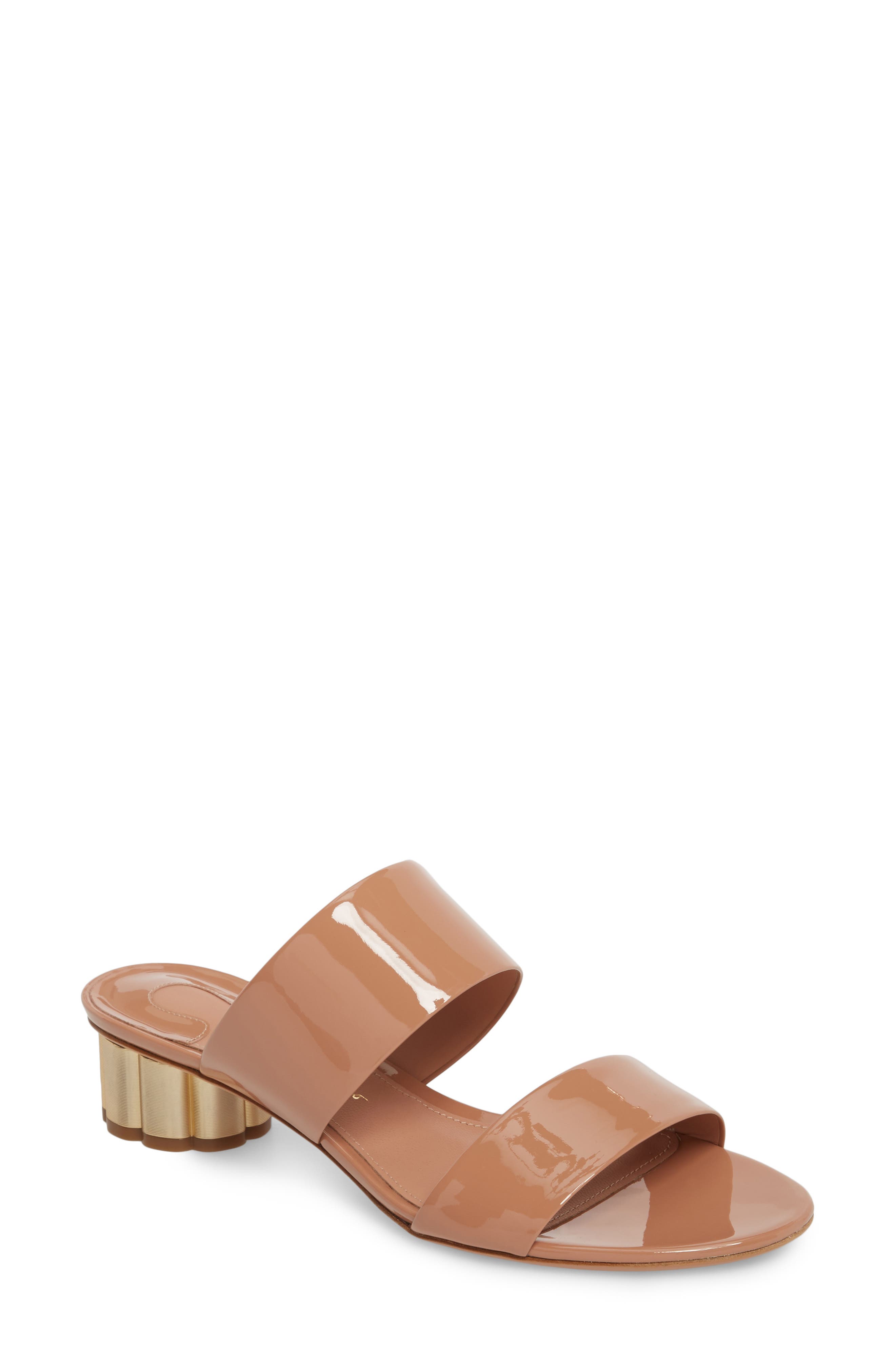 Salvatore Ferragamo Belluno Double Band Slide Sandal B - Pink