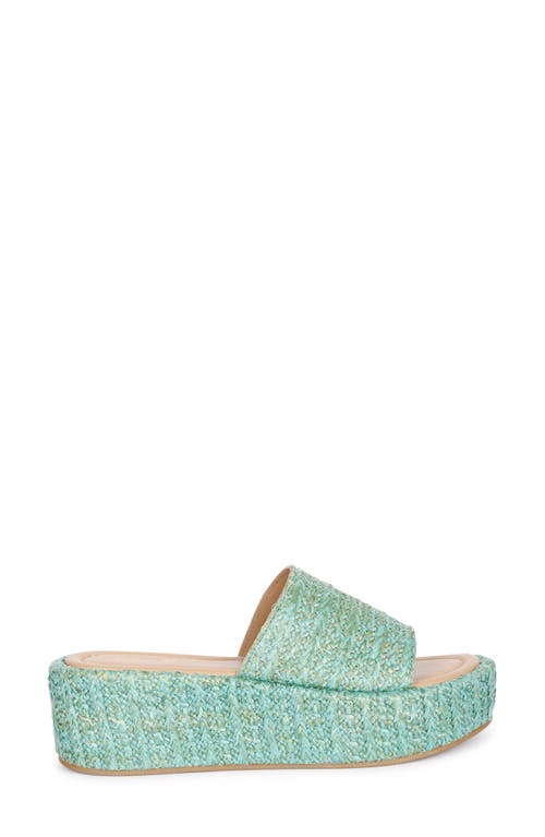 Saint G Betta Platform Wedge Slide Sandal In Blue