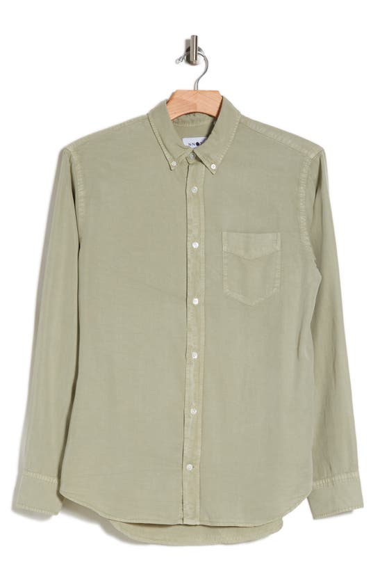 Nn07 Levon Slim Fit Button-down Shirt In Pale Green
