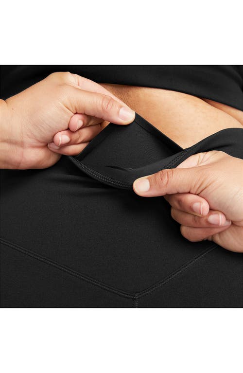 Nike Women's Zenvy Gentle-support High-waisted 7/8 Leggings (plus Size) In Black/black