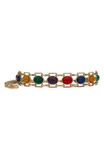 GUCCI IMITATION STONE CHAIN BELT,600625JCF2G