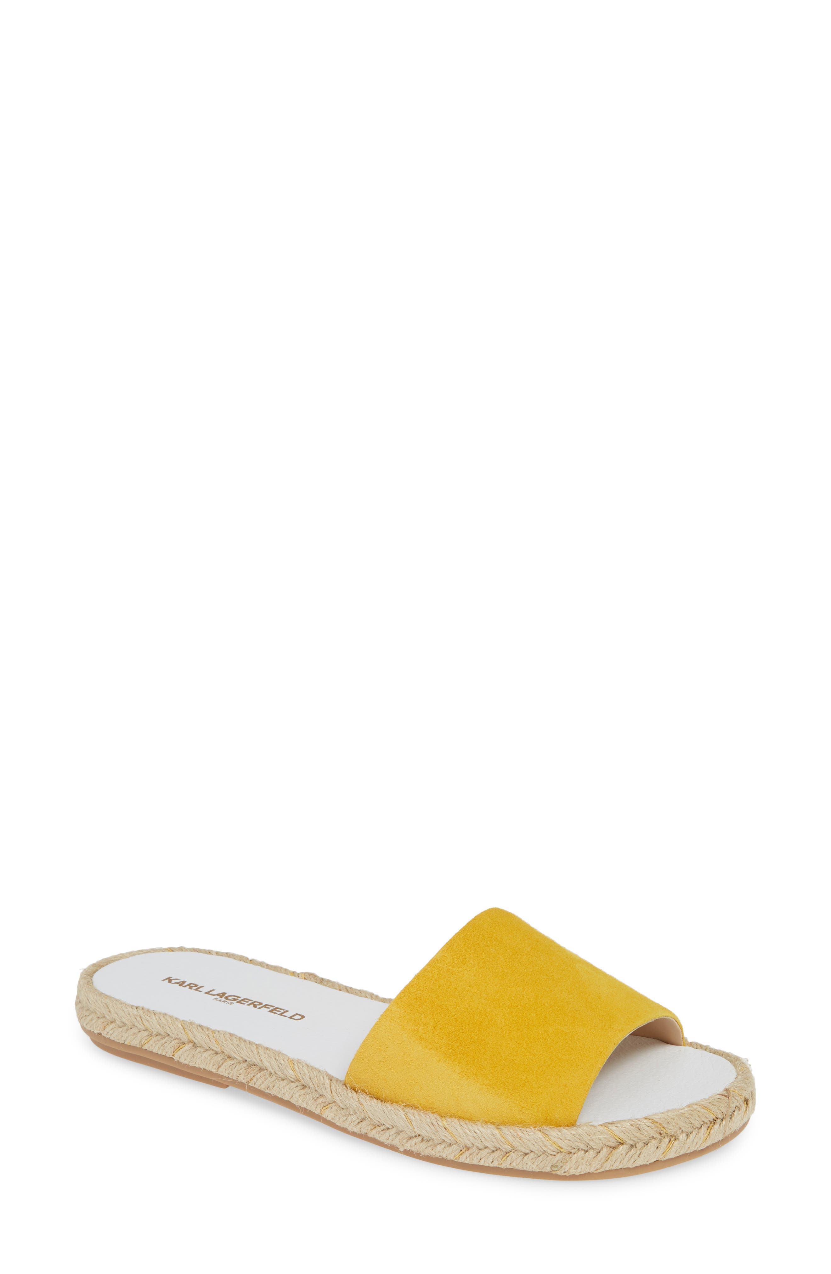 Karl Lagerfeld Paris Niya Slide Sandal, Yellow