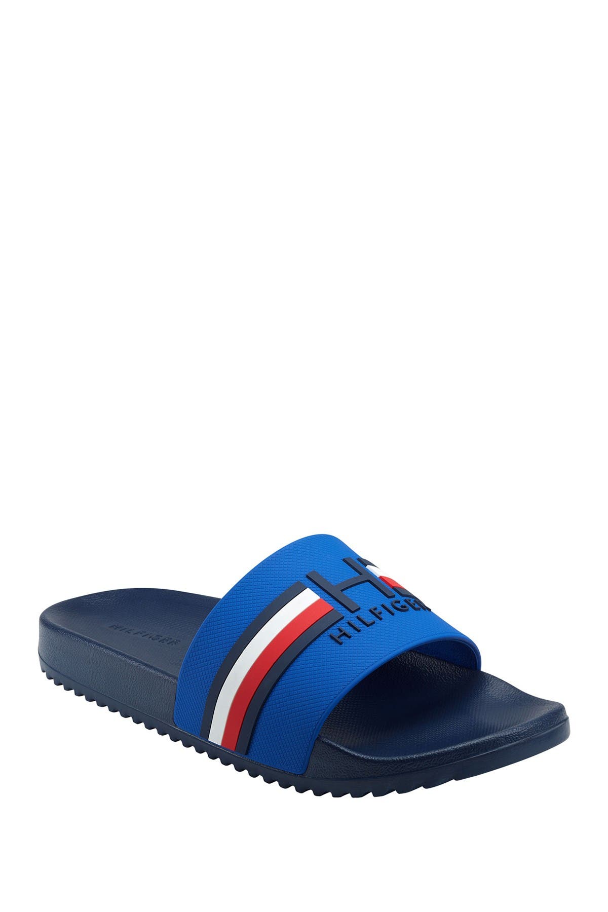tommy hilfiger blue slides