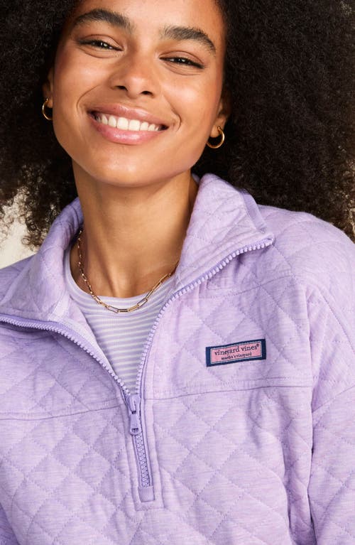 Shop Vineyard Vines Dreamcloth® Quilted Shep Half Zip Pullover In Aster Heather