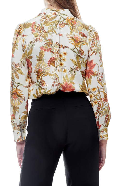 By Design Matilda Floral Long Sleeve Button-up Shirt In Spring Forest
