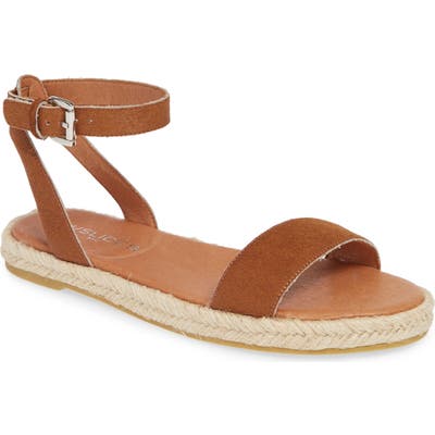 Jslides Rosie Genuine Calf Hair Sandal, Brown