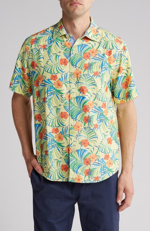 Tommy Bahama Coconut Point Sunny Blooms Floral Short Sleeve Button-Up Shirt Monet Moonrise at Nordstrom,