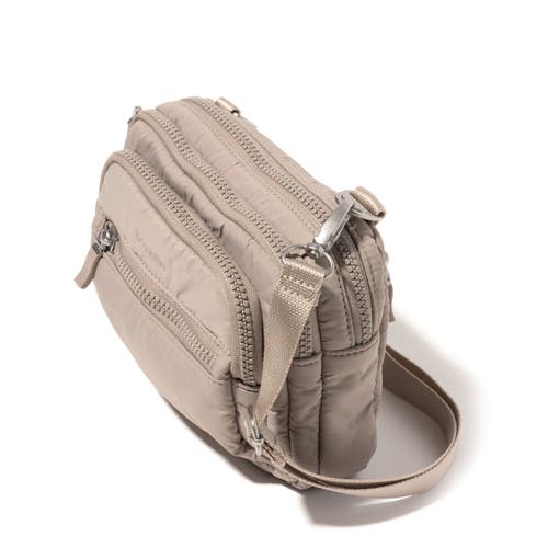 Baggallini Women's Triple Zip Bagg Small Crossbody Bag In Moonrock Puff