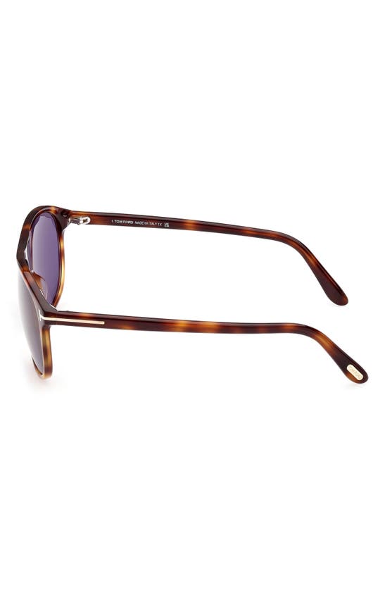 Tom Ford Prescott D-frame Acetate Sunglasses In Shiny Blonde Havana / Blue