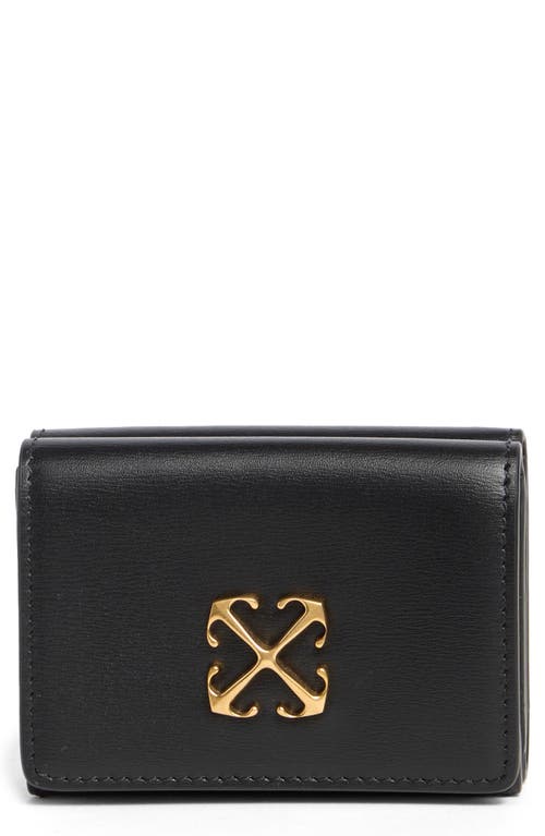 Shop Off-white Jitney Mini Compact Trifold Wallet In Black