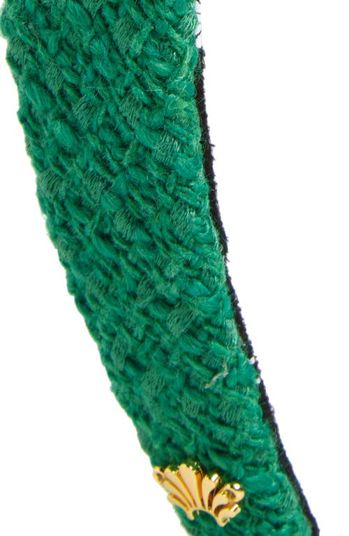 Shop Lele Sadoughi Bessette Bouclé Headband In Leaf Green