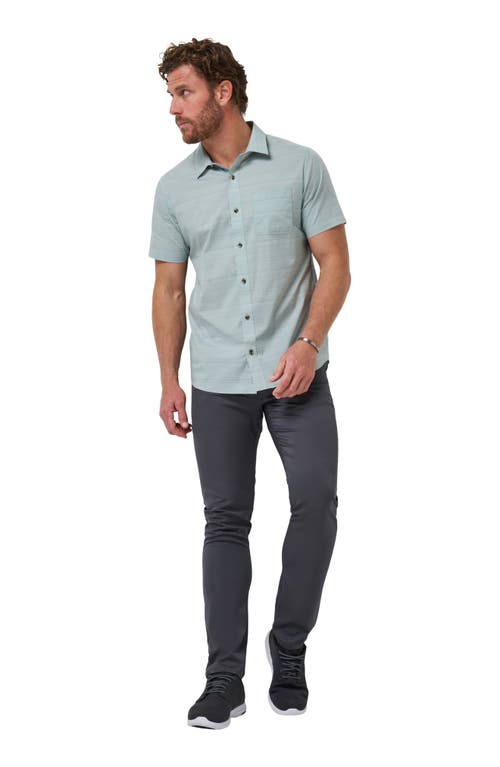 Shop Travismathew Bee Canyon Stretch Short Sleeve Button-up Shirt In Arona