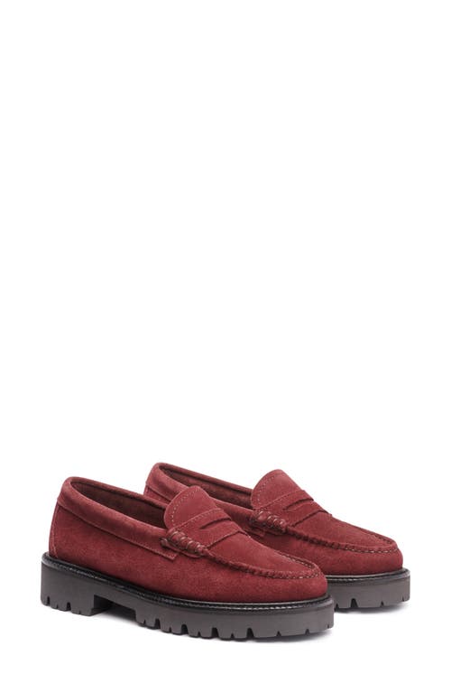 G. H.BASS Whitney Super Lug Sole Penny Loafer Wine at Nordstrom,