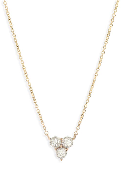 Dana Rebecca Designs Ava Bea Trio Diamond Pendant Necklace in Yellow Gold at Nordstrom, Size 16