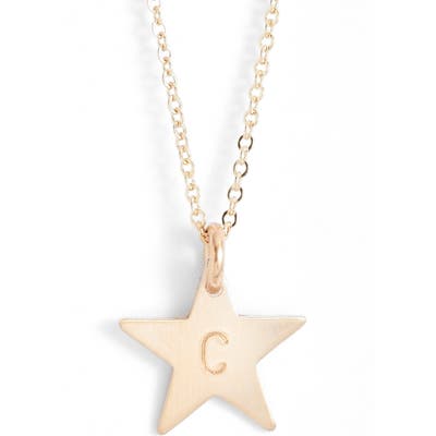 Nashelle 14K-Gold Fill Initial Mini Star Pendant Necklace