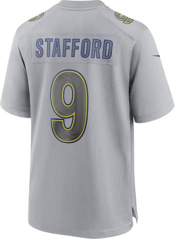 Men's Nike Matthew Stafford Gray Los Angeles Rams Atmosphere Fashion Game  Jersey