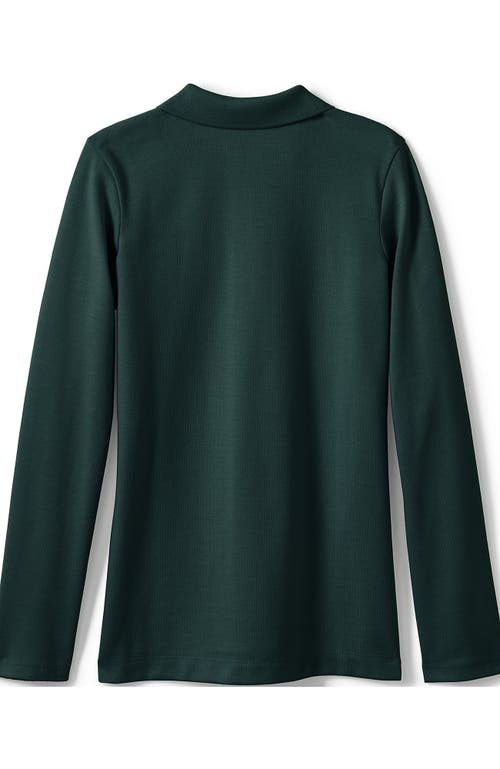 LANDS' END LANDS' END SCHOOL UNIFORM GIRLS LONG SLEEVE FEMININE FIT MESH POLO SHIRT
