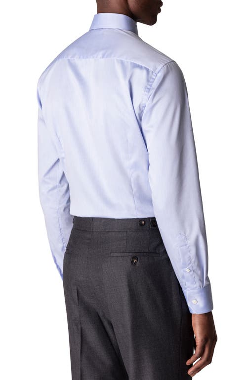 Shop Eton Contemporary Fit Twill Dress Shirt In Bluednu