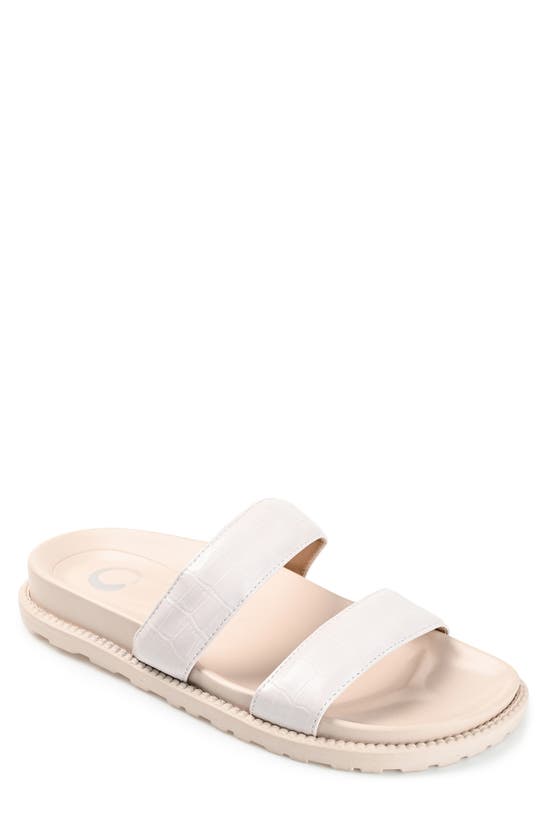 Journee Collection Stellina Double Strap Sandal In Off White