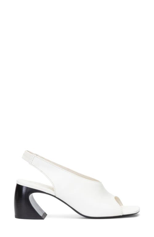 3.1 Phillip Lim Id Open Toe Slingback Crescent Heel Sandals Ant. White In Antique White