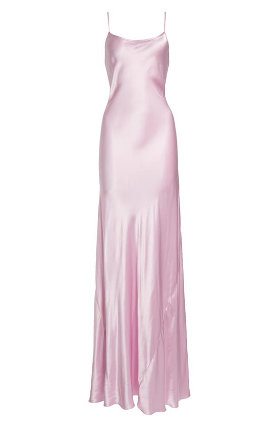 Shop Victoria Beckham Satin Camisole Gown In Rosa