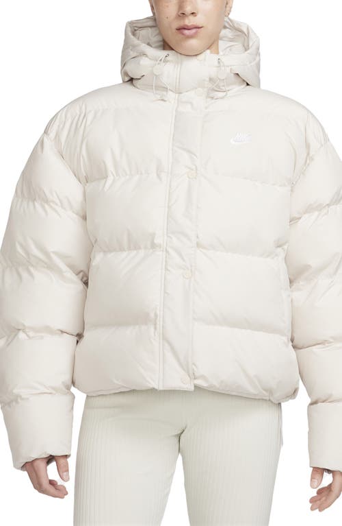 Sportswear Water Repellent Down Jacket in Light Orewood Brown/White