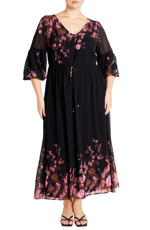 Shop City Chic Romance Border Maxi Dress In Modern Romance