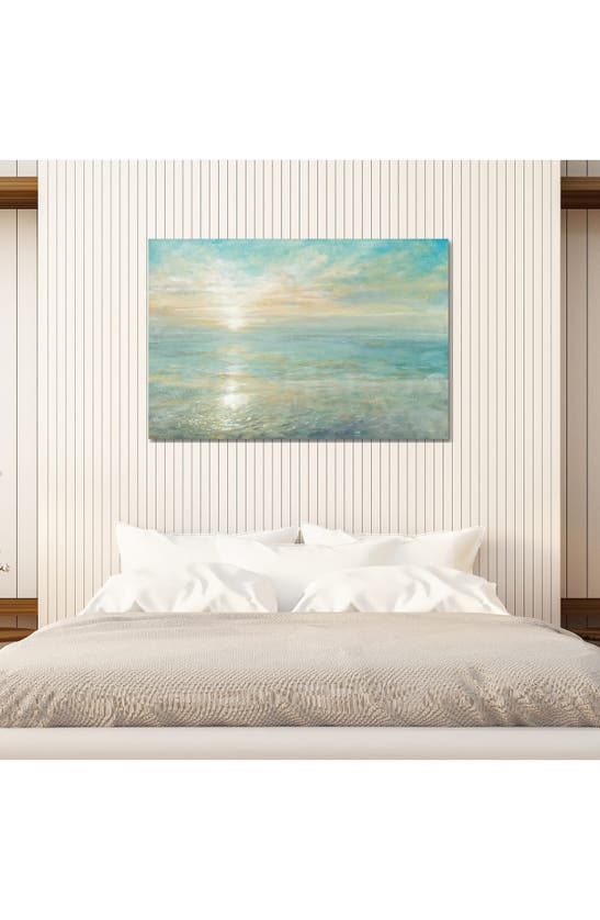 Icanvas Sunrise Canvas Artwork In Teal Sea
