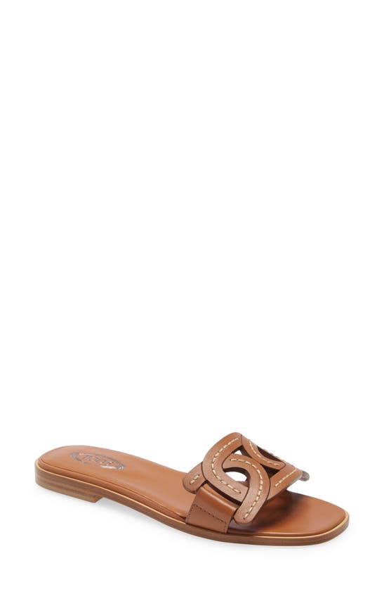 Tod's Leathers KATE CHAIN DETAIL SLIDE SANDAL