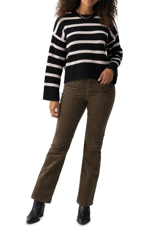 Shop Sanctuary Chilly Out Chenille Sweater In Black/rawhide Stripe