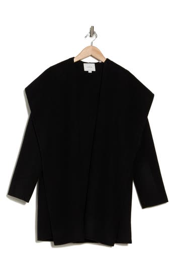 Vince Wool Blend Coat In Black