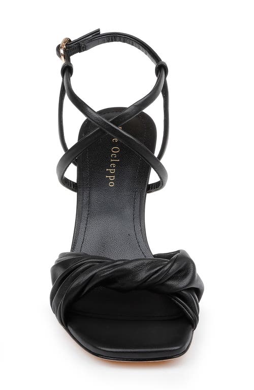 Shop Dee Ocleppo Mexico Square Toe Sandal In Black Leather