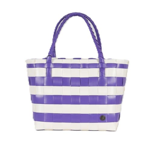 Handed By Paris Spirit Recycled Tote Bags In Purple/white