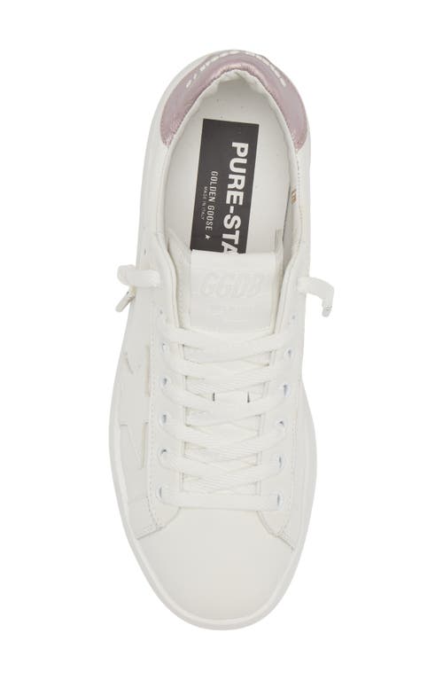 Golden Goose Purestar Low Top Sneaker In White/lilac