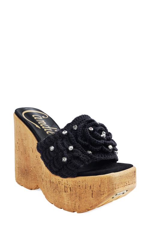 Candies Candie's Mulani Platform Wedge Sandal In Black