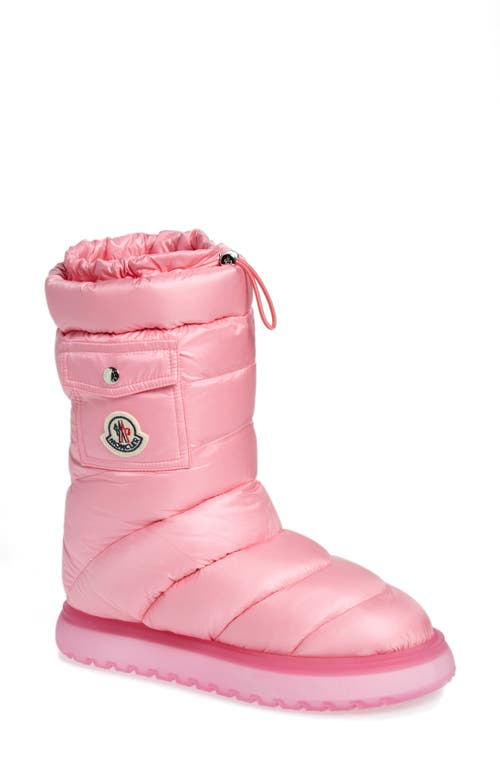 Moncler Gaia Pocket Puffer Snow Boot in Pink
