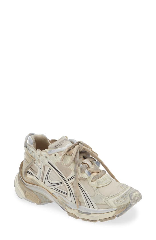 Shop Balenciaga Runner Sneaker In Beige Mix