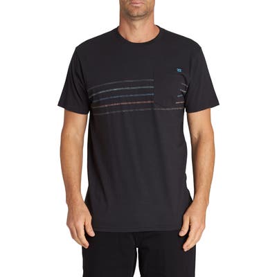 Billabong Spinner Stripe Pocket T-Shirt, Black